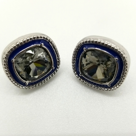 WHBM Stud Earrings Blues & Sparkle - Picture 1 of 5